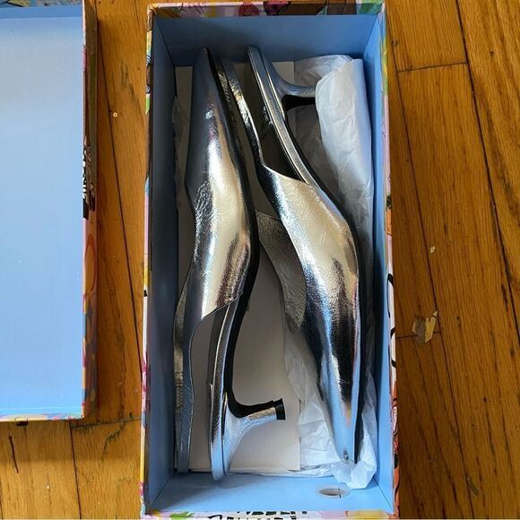 Jeffrey Campbell Persona Slingbacks Heels in Silver shoes Revolve 9.5 - Picture 10 of 11